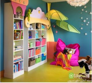 قفسه و کتابخانه اتاق کودک